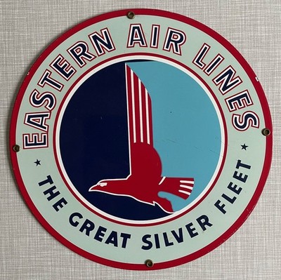 Logo Emaille Schild Eastern Air Lines / Vintage