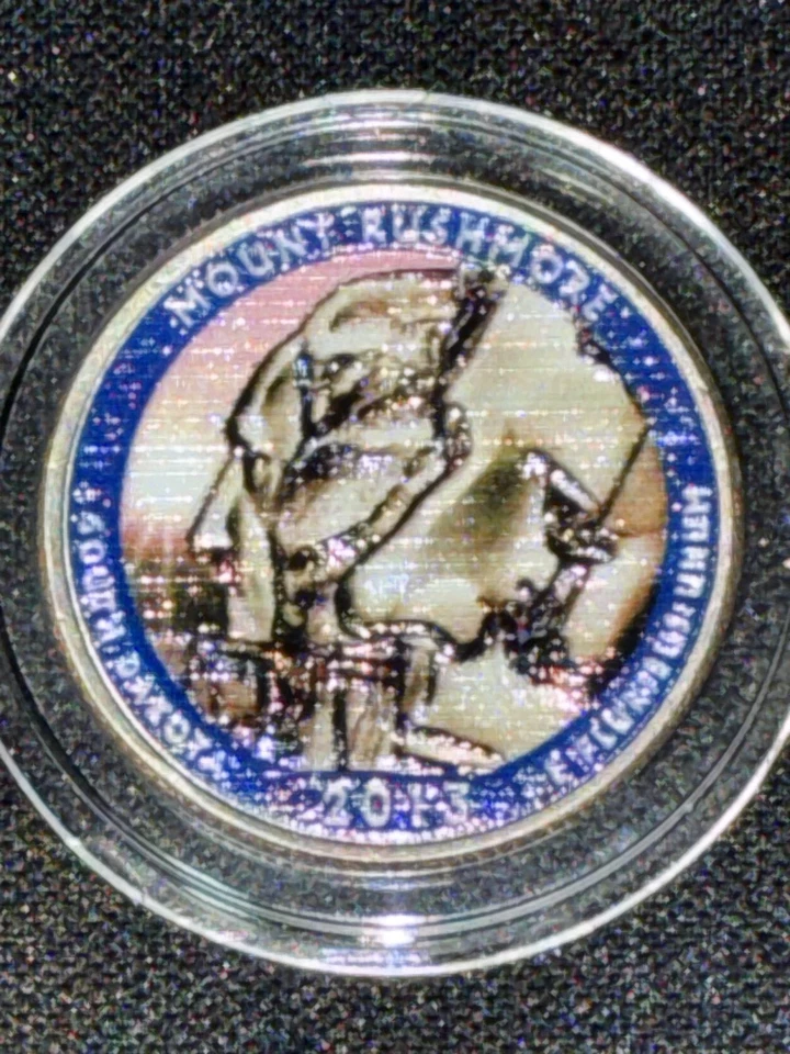 Mount Rushmore South Dakota Limited Edition Colorized Washington Quarter 2013p - Image 2 of 4