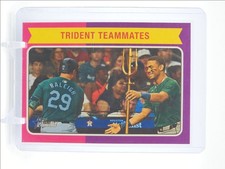 JULIO RODRIGUEZ CAL RALEIGH 2024 TOPPS HERITAGE TRIDENT TEAMMATES Q3478
