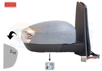 VAN Wezel AußEnspiegel 12-Polig Rechts FüR Ford C-Max II Grand-image