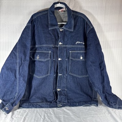 Vintage Platinum FUBU Fat Albert Embroidered Jean Jacket MADE IN USA 3XL 42 2M