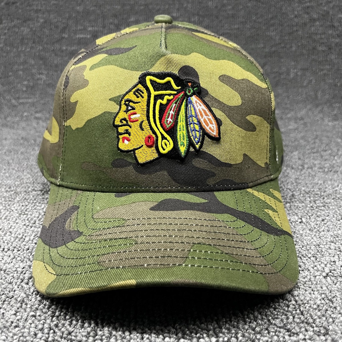 Chicago Blackhawks '47 Brand MVP Camo Snapback Hat NHL Adjustable OSFA Cap