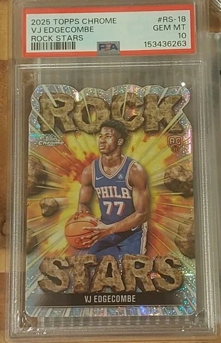 2025 Topps Chrome VJ Edgecombe Base (PSA 10)
