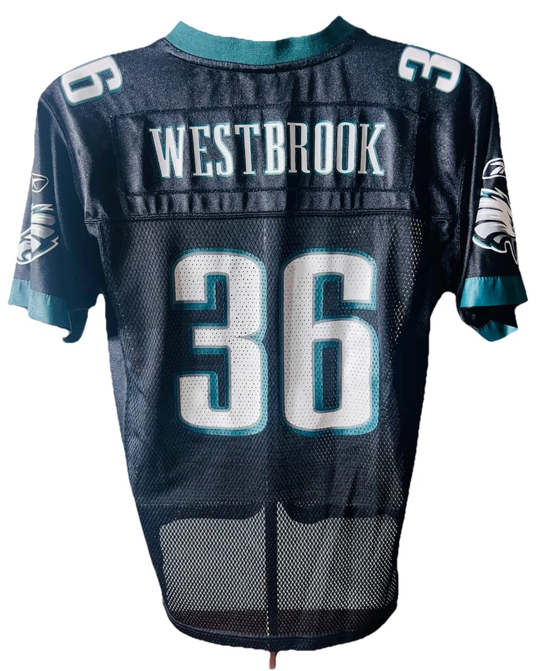Camiseta deportiva vintage Philadelphia Eagles Brian Westbrook Reebok On Field juvenil L 14-16 Foto 2 de 4