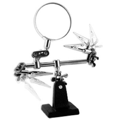 HANDS FREE SOLDERING STAND SOLDER MAGNIFIER GLASS MAGNIFYING HOLDING JIG
