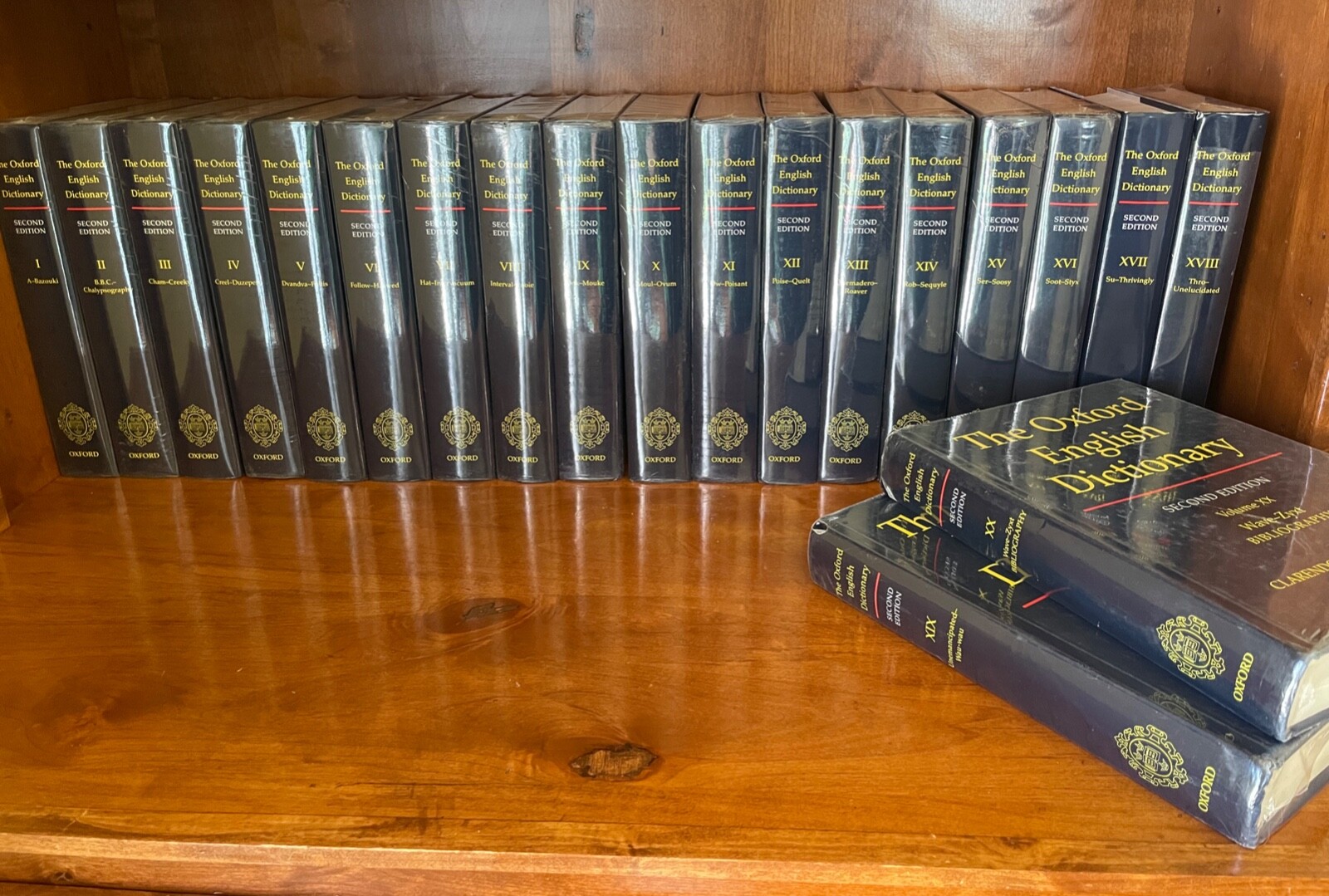 The Oxford English Dictionary 20 Volume Set by Edmund Weiner (1989