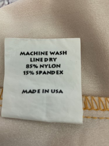 Pelle Activewear Unitard USA Made Orange Yellow Purple Splatter Sparkle Youth M - Picture 5 of 6