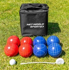 Complete Deluxe Bocce Set | Bocce Ball Set with Measuring Tape and Carry Bag
