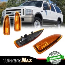 Amber Lens Amber LED Side Mirror Light Lamps For 03-07 Ford F250 F350 SuperDuty