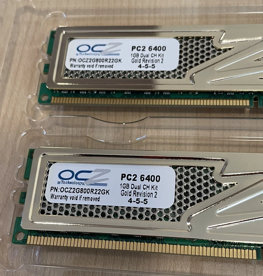 (x2) OCZ Technology 1 GB (PC2 6400) DDR2 RAM Modules (P/N: OCZ2G800R22GK) - Image 2 of 4