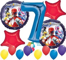 Power Rangers Party Supplies Balloon Decoration Bouquet for 7th Birthday