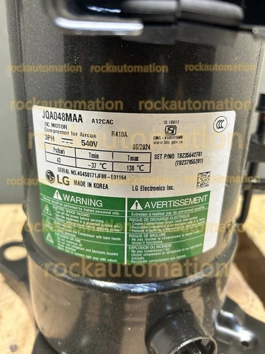 JQA048MAA Central variable frequency air conditioning compressor 3PH 540V New HT