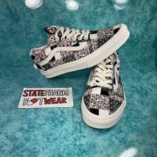 Vans Old Skool Floral Patchwork Women's Black Pink Retro Low Top Shoes Sneakers