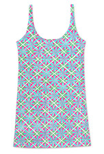 Women's Dress - Printed Dress - Midi Dress - Medium - Jersey Cotton