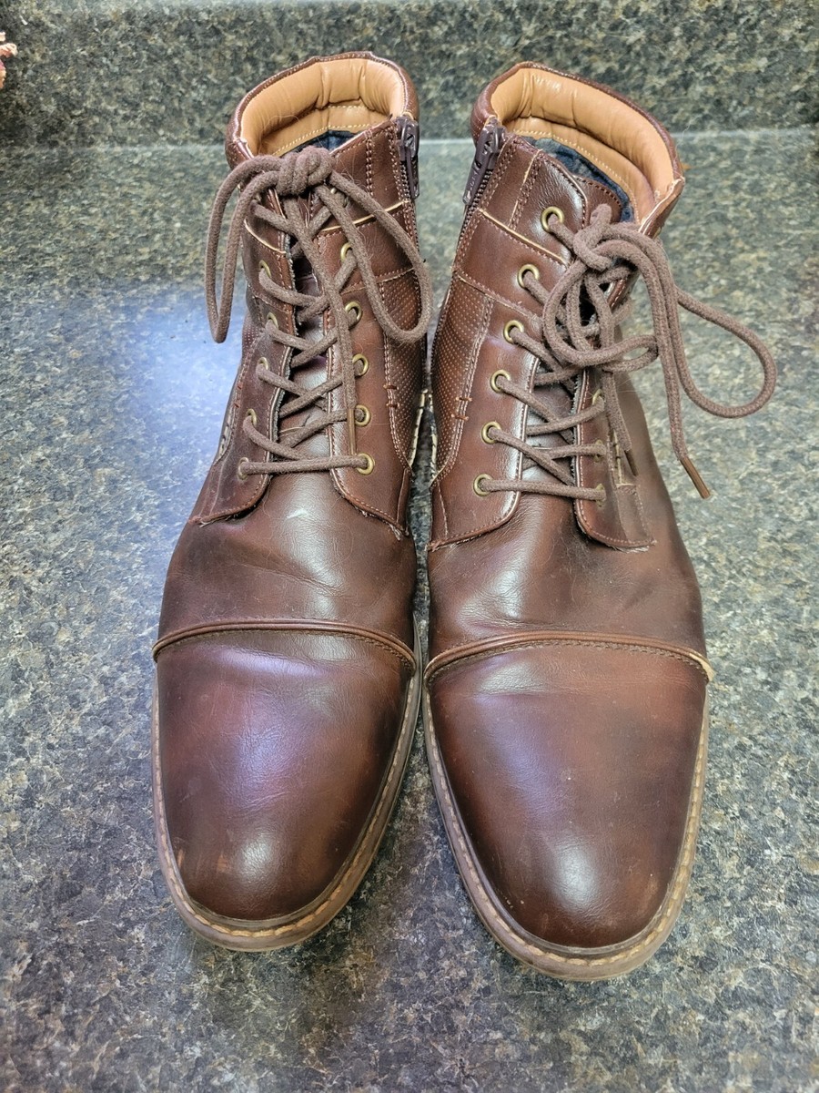 Mens Size 13 Steve Madden Boots Cognac M- Well Traveled | eBay display picture 3
