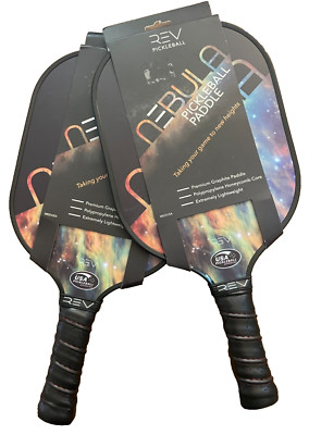 2 Pickleball Paddles REV Nebula Lightweight Honeycomb Graphite NWT