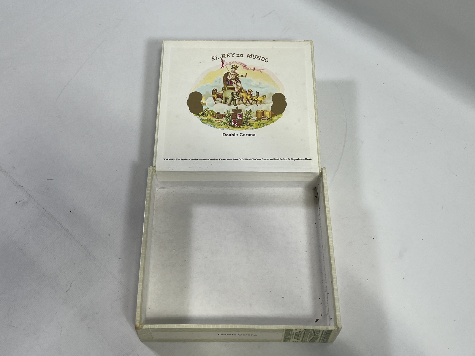 El Rey del Mundo Double Corona EMPTY Cigar Box EUC | eBay