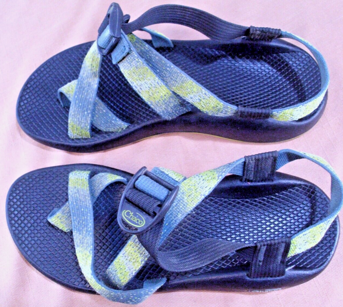 2️⃣ Shoes Chaco ZX/2 Classic Vibram Sole Gray/Yellow Toe Ring