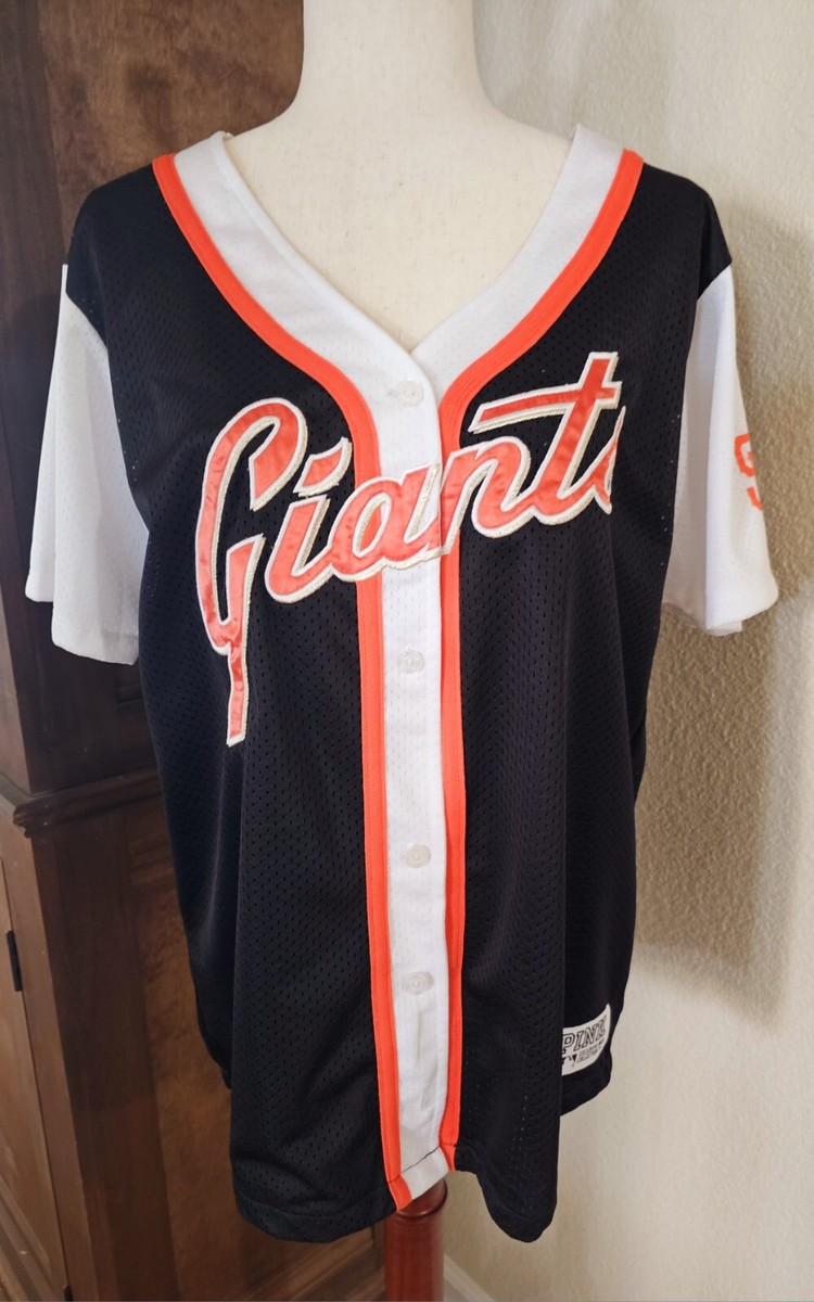 Victoria's Secret Pink SF Giants Womens Med Button Up Jersey 5th