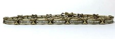 VINTAGE 10K YELLOW GOLD 1.25 CARAT BAGUETTE DIAMOND TENNIS BRACELET 7  