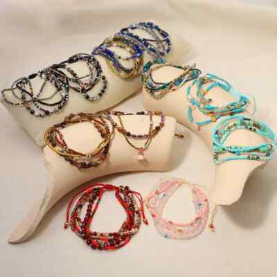 Bohemia Style Thin Beads Bracelet Multi-laye Friendship Boho Charm Women Girls