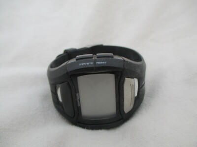 Smart Health Pulse Black & Silver Toned Digital Wristwatch w/ Adjustable Band