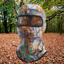 Hood Balaclava Face Mask Woodland Leaf Camouflage Biker Hunting Military Fishing