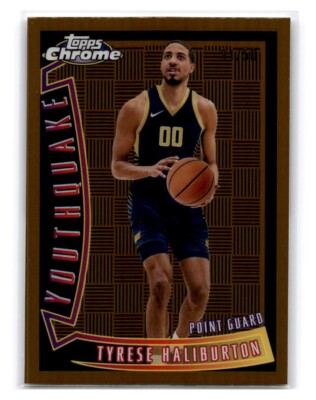 2023-24 Topps Chrome Tyrese Haliburton Gold Refractor Youthquake 