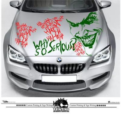 JOKER WHY SO SERIOUS Stickers Decals Car Van  HERO wall bedroom green red