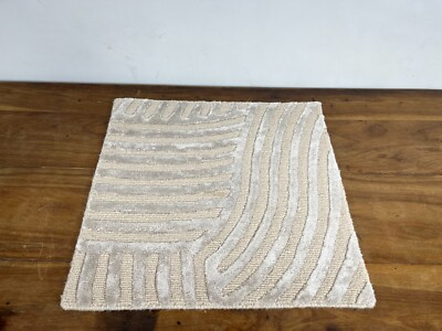 Handmade Home Décor Gifts Beige Kitchen Viscose Wool Placemat Abstract Table Mat