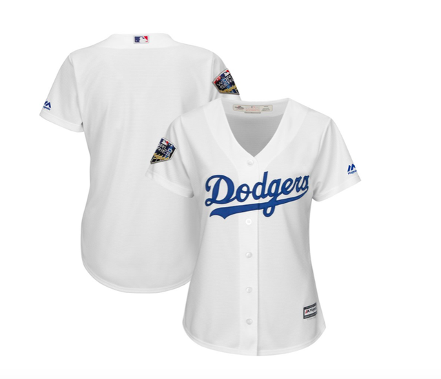 Los Angeles Dodgers Women's Plain 2018 World Series Jersey White eBay