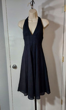 J. Crew Women's  Adorable Black Cotton Halter Dress, Size 0