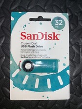 SANDISK Cruzer Dial 32GB USB FLASH DRIVE Storage Transfer Memory USB 2.0