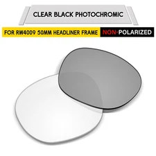 Clear Photochromic Replacement Lenses for Ray-Ban RW4009 50mm Smart Glasses