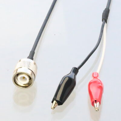 TNC male to 2x Crocodile 27mm Alligator clip RG316 Oscilloscope Test Cable 2~16'
