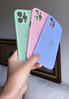 For iPhone 12 PRO, 12 PRO MAX heat dissipation phone case cute colors TPU