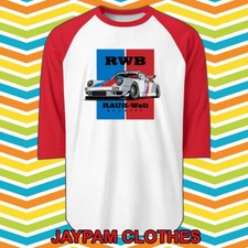 RWB Rauh Welt Begriff Racing Tuner Car Men's Raglan Red Size S - 2XL