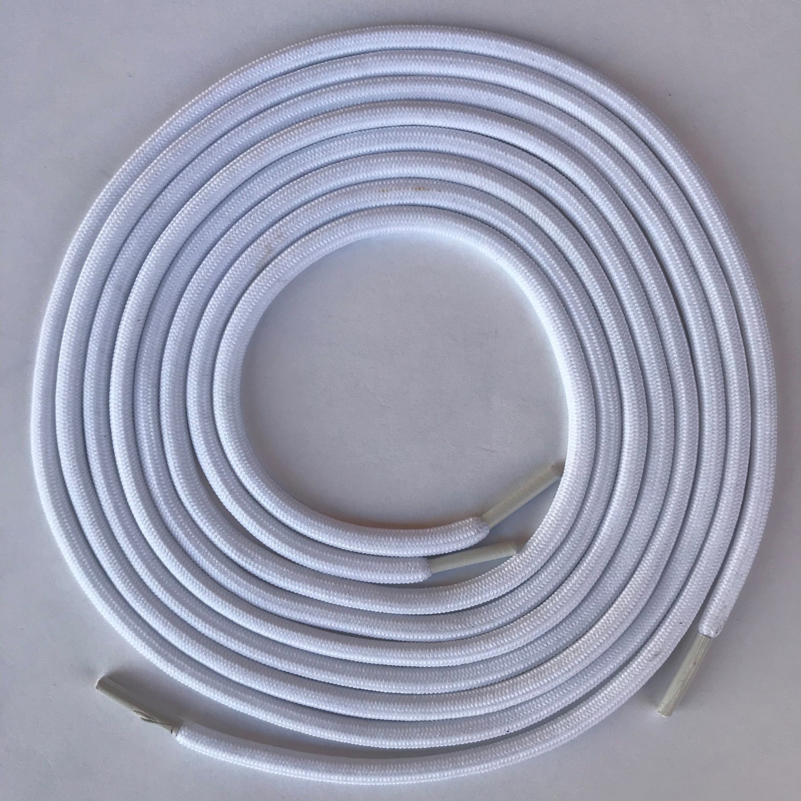 2 pairs white round boot laces shoelaces for hiking work boots shoes men women