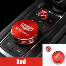 For Cadillac Center Console Multimedia Navigation Knob Cover Red/Black/Blue 5cm