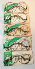 Vintage 5 pc. LIBERTY OPTICAL Intimate Blue Frost 56/19 Eyeglass Frame Lot NOS