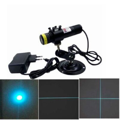 22x100mm Waterproof 488nm 60mw Cyan Blue Industrial Laser Module+ Holder+Adapter