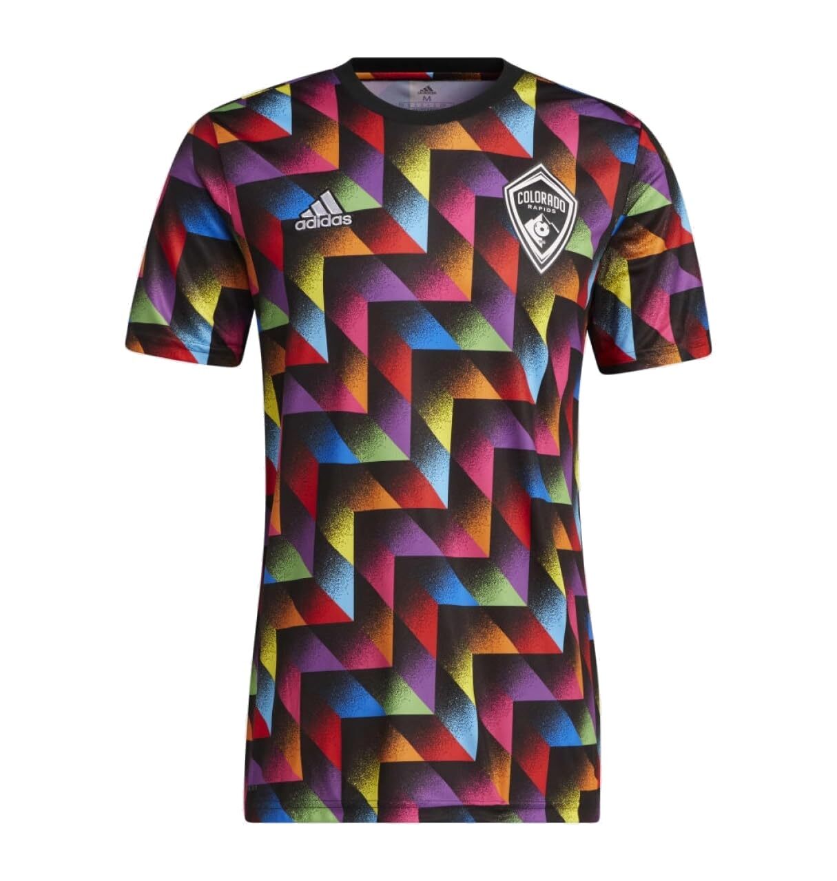 мужская майка adidas MLS Colorado Rapids Pride с коротким рукавом перед матчем