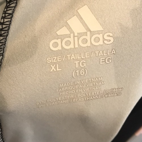 Adidas Girls Youth Size XL 16 Print Stretch Leggings Multicolor Athletic Pants - Picture 14 of 14