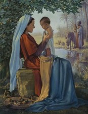 Ceramic Tile Mural Kitchen Backsplash - Holy Family - Jesus - Religious