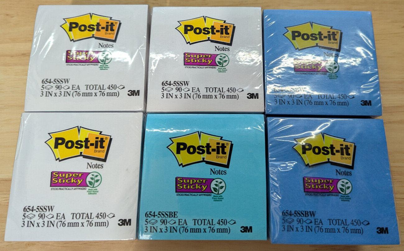 6-Pack Post-it Super Sticky Notes 3x3