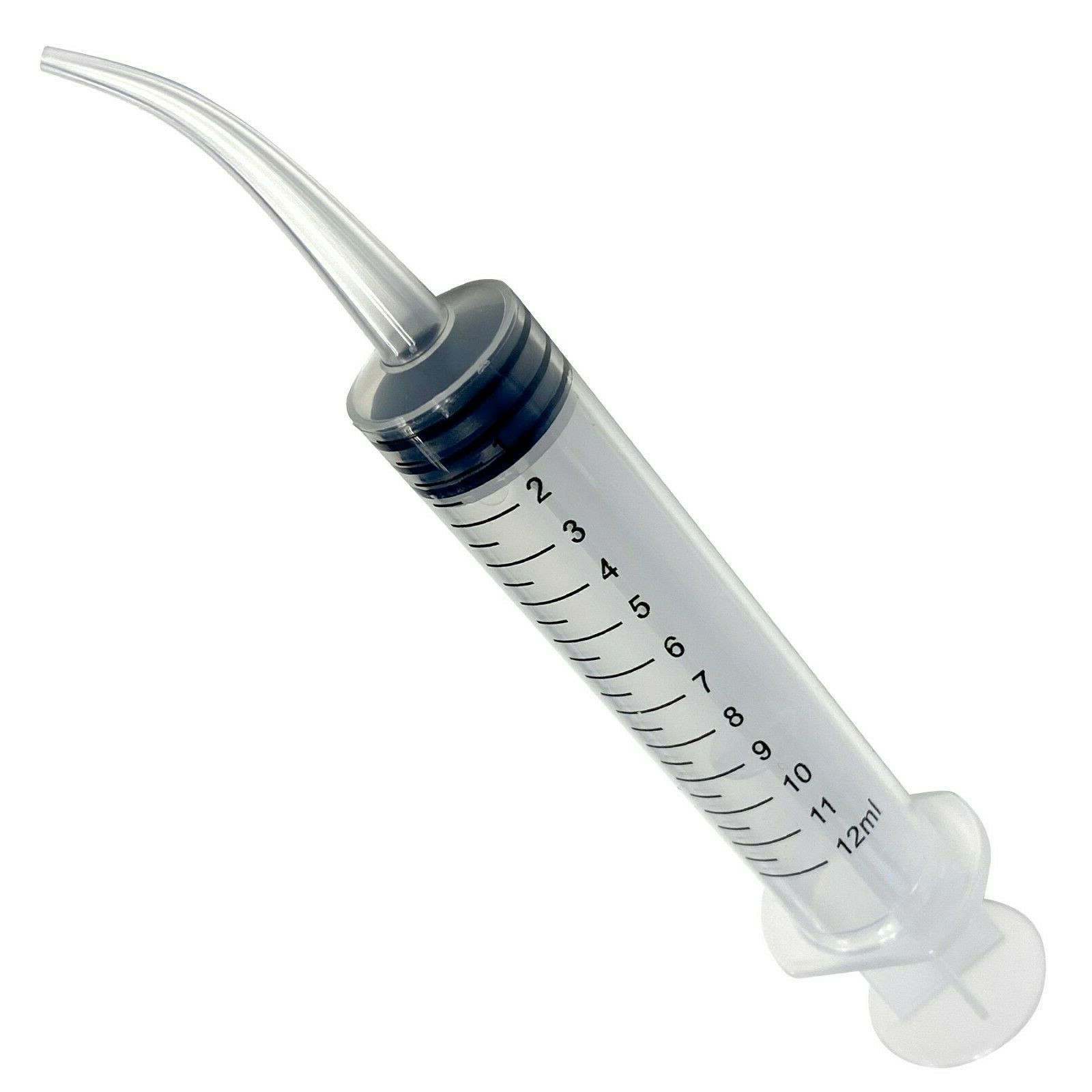 Measured Curved Tip 12cc Dental Oral Syringes Disposable 412 12ml