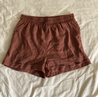 Universal Thread Paper Bag Shorts Pockets High Rise Clay Red Size Small EUC
