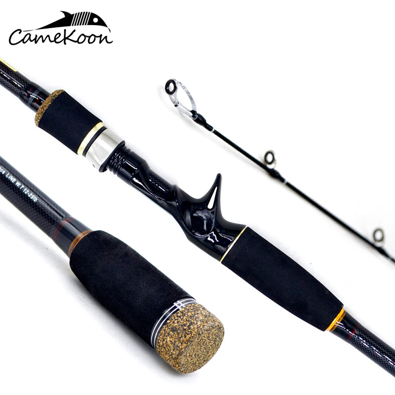 CAMEKOON 4-Piece Portable Carbon Fiber Casting Fishing Rod Travel