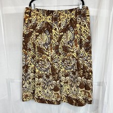 vintage 90's paisley print midi skirt artsy outdoors boho sz 18w