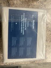 BedSure Duvet Cover Set - White - King 104  x90  New in Package Washed Cotton